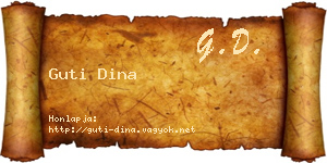 Guti Dina névjegykártya